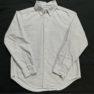 Boy’s L.L. Bean 100% Cotton Blue & White Plaid Button-up Shirt size M (10-12)